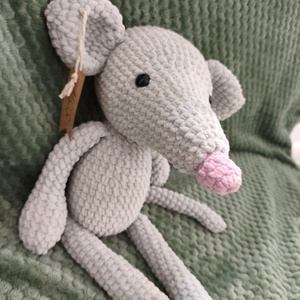 Horgolt egér  - játék & sport - plüssállat & játékfigura - egér - Meska.hu