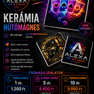 Hűtőmágnes 57x57mm uv nyomtatott - otthon & életmód - konyhafelszerelés, tálalás - konyhai dekoráció - hűtőmágnes - Meska.hu