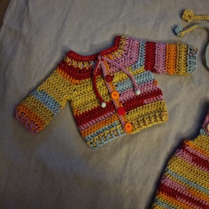 Horgolt kisbaba szett  - ruha & divat - gyerekruha - Meska.hu