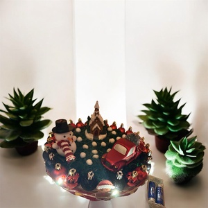Ünnepi Asztaldísz / Karácsonyi Dekor  Hógömb Hangulat, LED Fénnyel  - karácsony - adventi díszek - adventi asztaldísz - Meska.hu