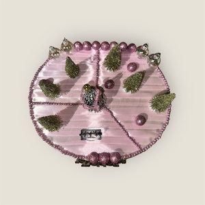 Pink karácsonyi asztaldísz  Boldog Karácsonyt felirattal - karácsony - adventi díszek - adventi asztaldísz - Meska.hu