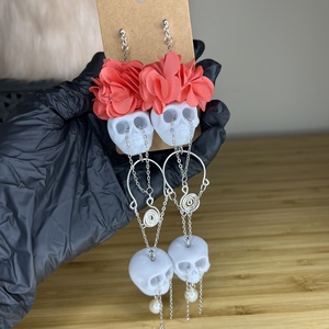 Exkluzív koponya ékszer - ékszer - fülbevaló - csillár fülbevaló - Meska.hu