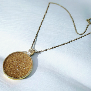 Csillogós arany nyaklánc , Ékszer, Nyaklánc, Medálos nyaklánc, , MESKA