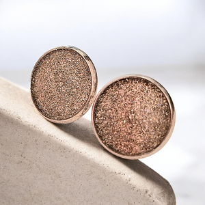 Arany csillogós fülbevaló beszúrós , Esküvő, Ékszer, Fülbevaló, , MESKA