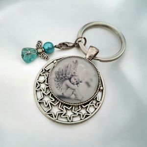 Angyalkás kulcstartó , Táska & Tok, Kulcstartó & Táskadísz, Kulcstartó, Ékszerkészítés, MESKA