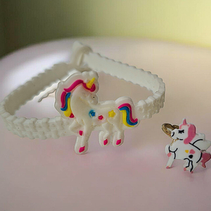 Unikornis karkötő és gyűrű gumi, Ékszer, Ékszerszett, , MESKA