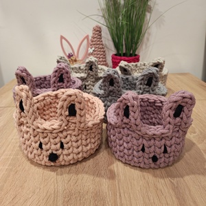 Nyuszis horgolt tároló - otthon & életmód - tárolás & rendszerezés - doboz - Meska.hu