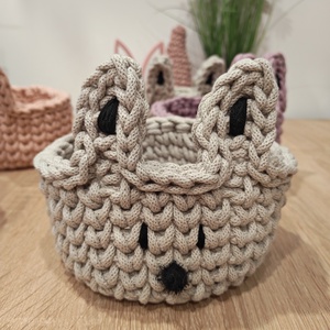 Nyuszis horgolt tároló - otthon & életmód - tárolás & rendszerezés - doboz - Meska.hu