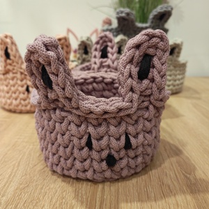 Nyuszis horgolt tároló - otthon & életmód - tárolás & rendszerezés - doboz - Meska.hu