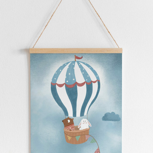 Hőlégballonos falikép gyerekszobába , Művészet, Grafika & Illusztráció, Digitális, Fotó, grafika, rajz, illusztráció, MESKA
