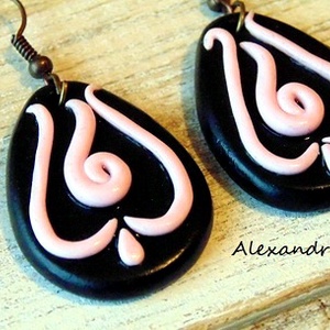 Virágos fülbevaló , Ékszer, Lógó csepp fülbevaló, Fülbevaló, Ékszerkészítés, Gyurma, MESKA