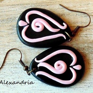 Virágos fülbevaló  - ékszer - fülbevaló - lógó csepp fülbevaló - Meska.hu