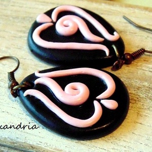 Virágos fülbevaló  - ékszer - fülbevaló - lógó csepp fülbevaló - Meska.hu