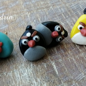 Angry birds fülik - ékszer - fülbevaló - pötty fülbevaló - Meska.hu