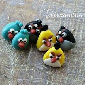 Angry birds fülik - ékszer - fülbevaló - pötty fülbevaló - Meska.hu Angry birds fülik - ékszer - fülbevaló - pötty fülbevaló - Meska.hu