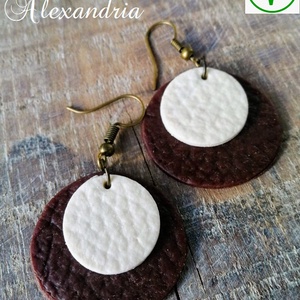 Bőrhatású fülbevaló, Ékszer, Fülbevaló, Lógó csepp fülbevaló, Ékszerkészítés, Gyurma, MESKA