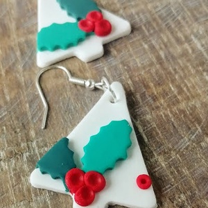 Magyalos fülbevaló - ékszer - fülbevaló - lógó fülbevaló - Meska.hu