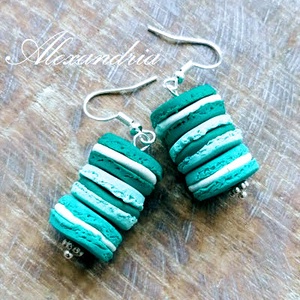 Macaron fülbevaló - Meska.hu