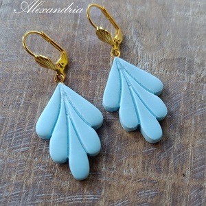 Világoskék fülbevaló  - Meska.hu