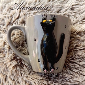 A macskák a háziállatok világának primadonnái, Otthon & Életmód, Konyhafelszerelés, tálalás, Tálalás, Bögre & Csésze, Gyurma, Agyagozás, MESKA