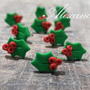 Karácsonyi fülbevaló - ékszer - fülbevaló - pötty fülbevaló - Meska.hu