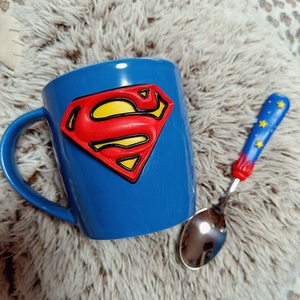 Superman bögre és kanál szett- Hétköznapi hősöknek - Meska.hu