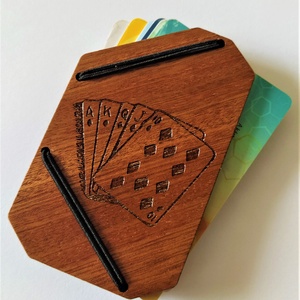 Fényképes gravírozott bankkártya tartó - aszimmetrikus - táska & tok - pénztárca & más tok - kártyatartó & irattartó - Meska.hu