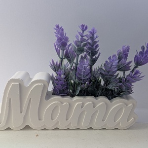 Mama feliratú dísz levendula művirággal, Otthon & Életmód, Dekoráció, Dísztárgy, Gipszöntés, MESKA