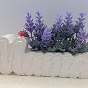Mama feliratú dísz levendula művirággal - otthon & életmód - dekoráció - dísztárgy - Meska.hu