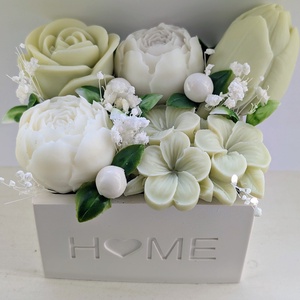 Szójaviasz Virágbox, Otthon & Életmód, Virágdekoráció, Virágok, Virágbox, Gyertya-, mécseskészítés, MESKA