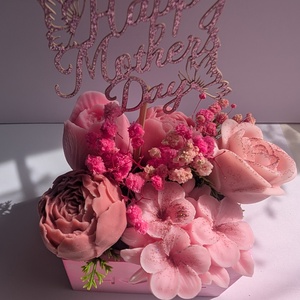 Szójaviasz Virágbox - otthon & életmód - virágdekoráció - virágok - virágbox - Meska.hu