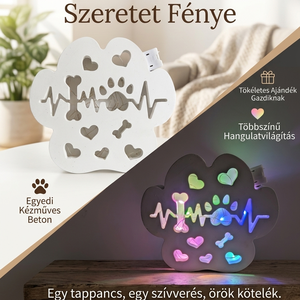 Mancs alakú lámpa díszfénnyel, Otthon & Életmód, Dekoráció, Dísztárgy, Gipszöntés, MESKA