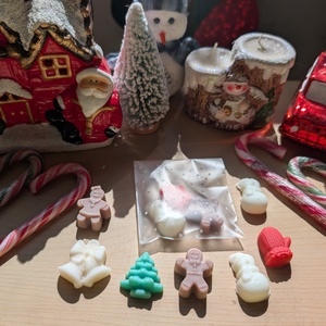 Karácsonyi mini illatviasz figurák � kézműves apró ajándék, Otthon & Életmód, Gyertya, illat, aroma, Illatviasz, Gyertya-, mécseskészítés, MESKA