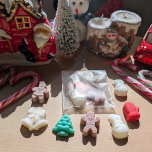 Karácsonyi mini illatviasz figurák � kézműves apró ajándék - otthon & életmód - gyertya, illat, aroma - illatviasz - Meska.hu