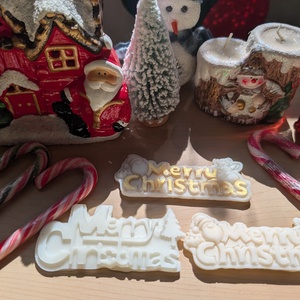 Merry Christmas Feliratos Szójaviasz Illatviasz � Karácsonyi Aromalámpa Viasz - Meska.hu