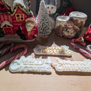 Merry Christmas Feliratos Szójaviasz Illatviasz � Karácsonyi Aromalámpa Viasz - otthon & életmód - gyertya, illat, aroma - illatviasz - Meska.hu