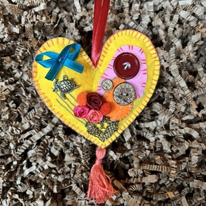 Színben Passzoló Szívecske - Teknőssel - otthon & életmód - dekoráció - fali és függő dekoráció - függődísz - Meska.hu