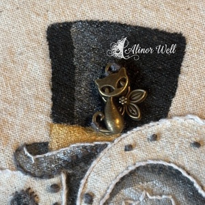 Steampunk Egerentyűs vászontáska - táska & tok - kézitáska & válltáska - válltáska - Meska.hu