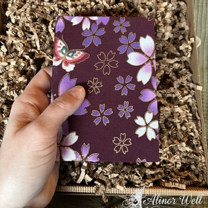 Cseresznyevirág füzet, Otthon & Életmód, Papír, írószer, Jegyzetfüzet & Napló, Papírművészet, Varrás, MESKA