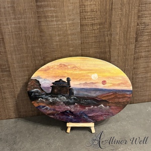 Sivatagi palota egy messzi-messzi bolygón - művészet - festmény - akril - Meska.hu