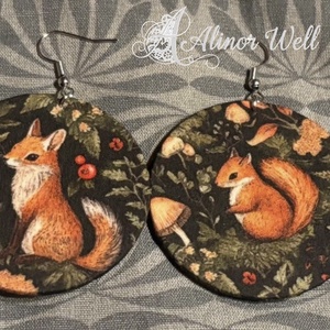 Erdei Álom fülbevaló szett - ékszer - fülbevaló - lógós kerek fülbevaló - Meska.hu