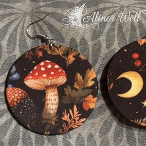 Erdei Álom fülbevaló szett - ékszer - fülbevaló - lógós kerek fülbevaló - Meska.hu