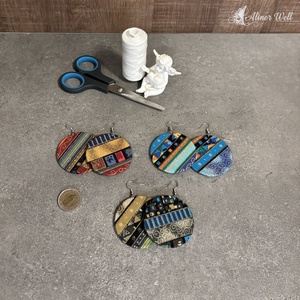 Afrika fülbevaló szett, Ékszer, Fülbevaló, Lógós kerek fülbevaló, Ékszerkészítés, Varrás, MESKA