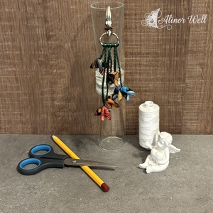 Hobo virágos latkan - kulcstartó, Táska & Tok, Kulcstartó & Táskadísz, Kulcstartó, Varrás, MESKA