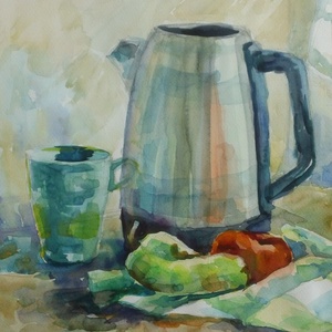 Kitchen Still life, 2020 - művészet - festmény - akvarell - Meska.hu