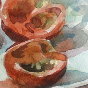Fél Paprika, 2019 - művészet - festmény - akvarell - Meska.hu