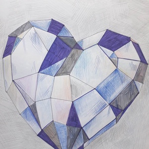 Szív gyűjtemény. Gyémánt. - művészet - grafika & illusztráció - ceruzarajz - Meska.hu