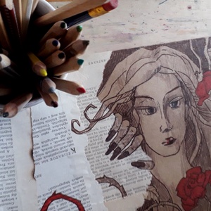 Ahol a vadrózsák nőnek... - művészet - grafika & illusztráció - egyéb rajzok - Meska.hu