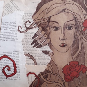 Ahol a vadrózsák nőnek... - művészet - grafika & illusztráció - egyéb rajzok - Meska.hu