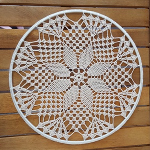 Horgolt falidísz, függődísz, ablakdísz, fali dekoráció 25 cm - otthon & életmód - dekoráció - fali és függő dekoráció - falra akasztható dekor - Meska.hu